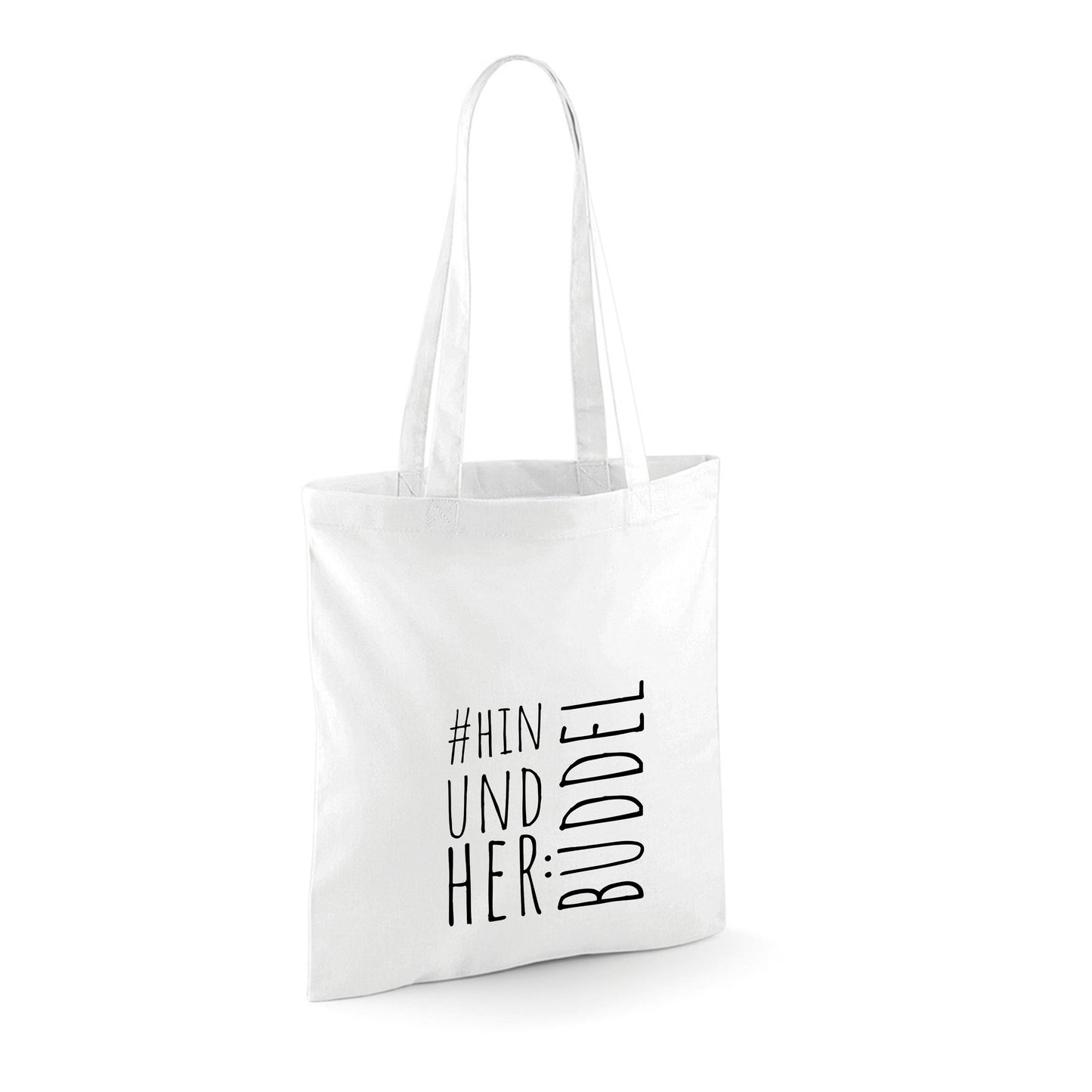 Tasche mit Aufdruck *Hin und Her Büddel*