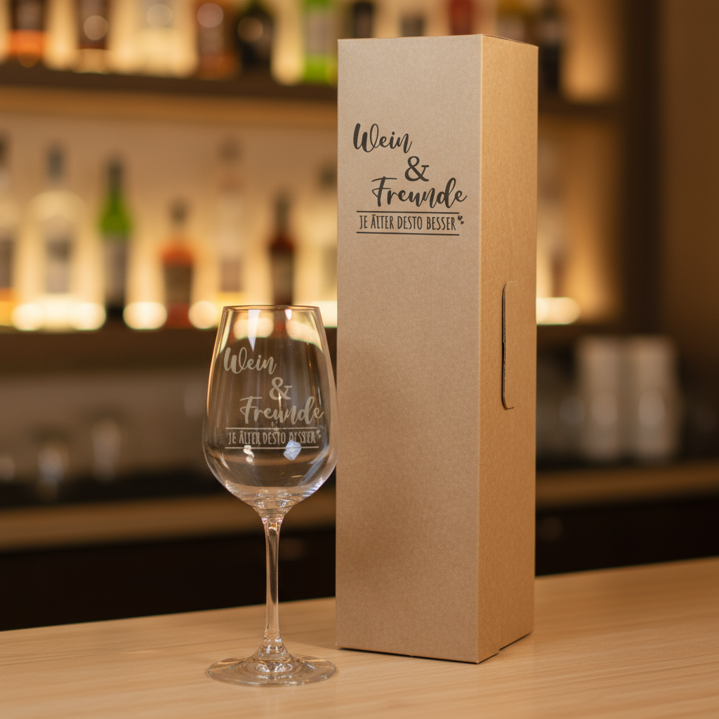 Weinglas mit Motiv *Wein & Freunde*