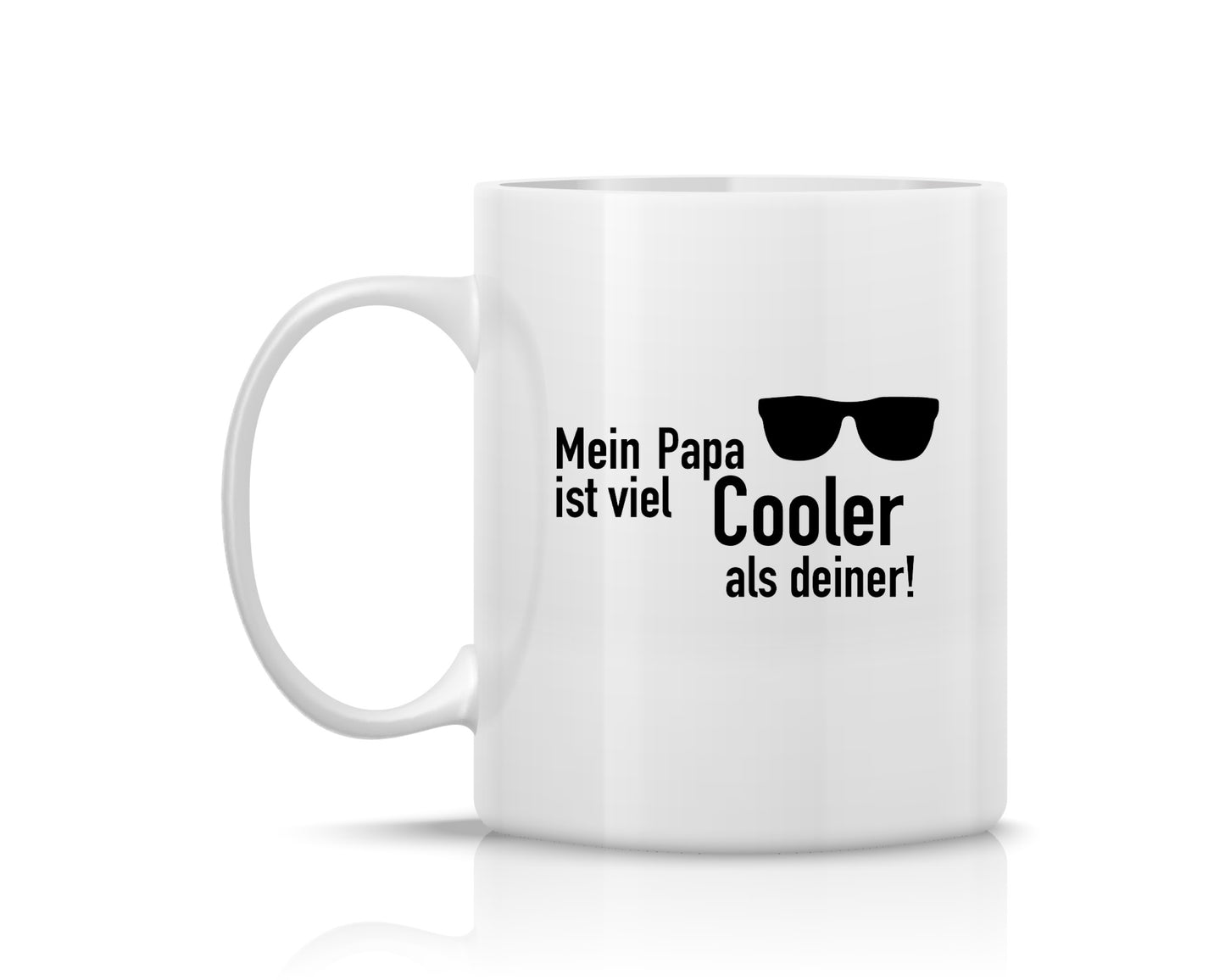 Tasse bedruckt mit Motiv *Mein Papa ist viel cooler als Deiner*