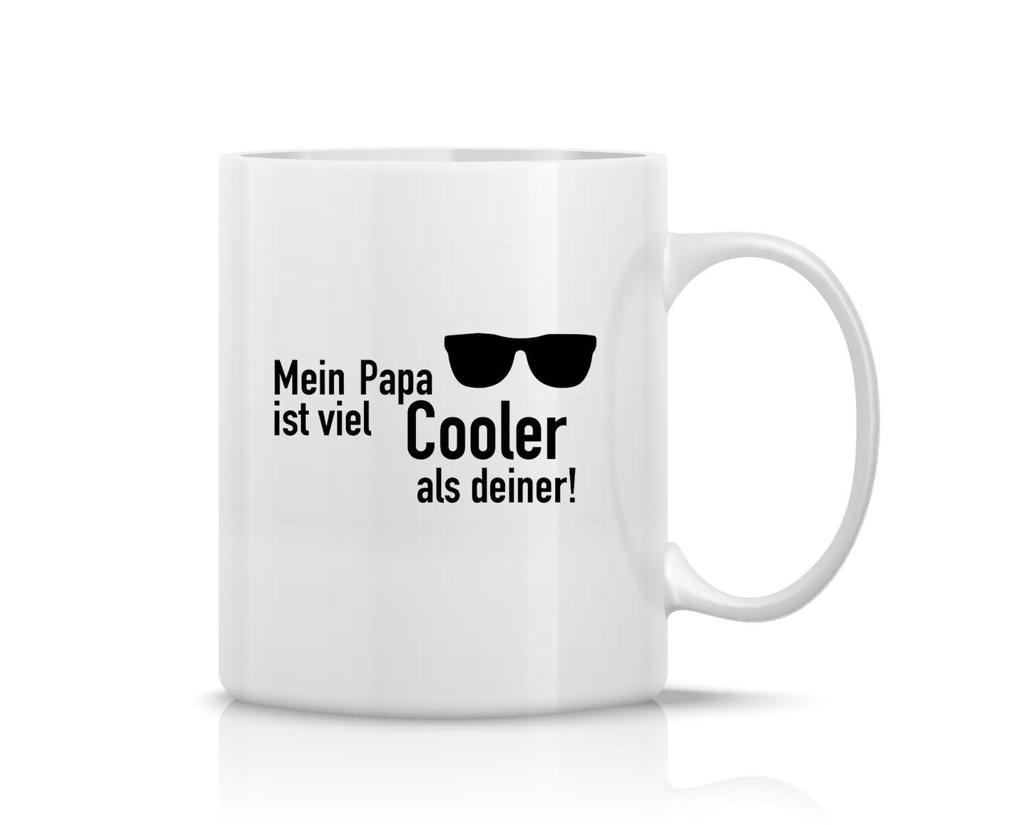 Tasse bedruckt mit Motiv *Mein Papa ist viel cooler als Deiner*