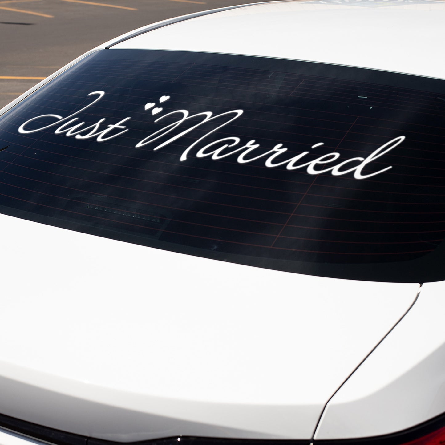 Just Married Aufkleber Einzeiler 60x10cm (BxH)