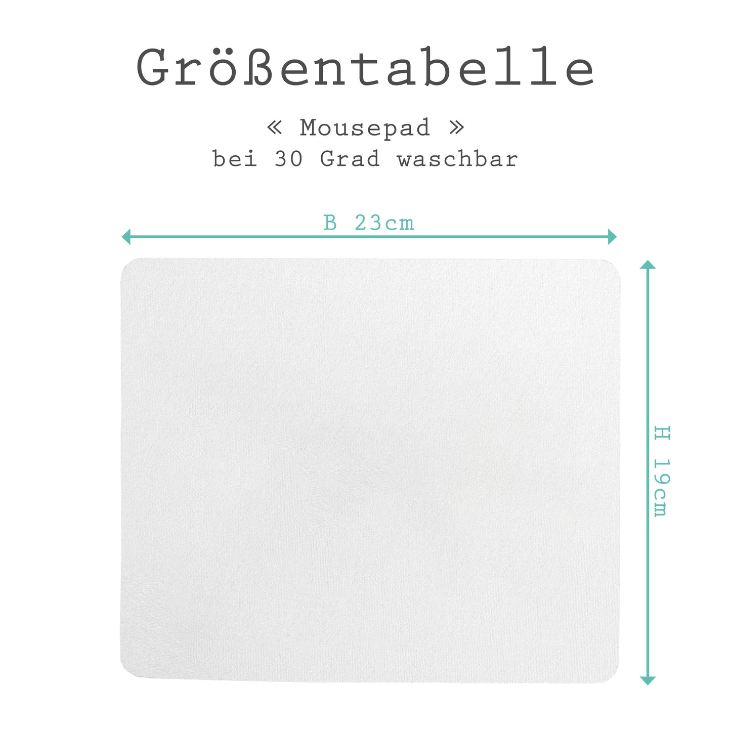 Maritimes Mousepad „Ahoi mit Boot“ – handbedruckt & waschbar