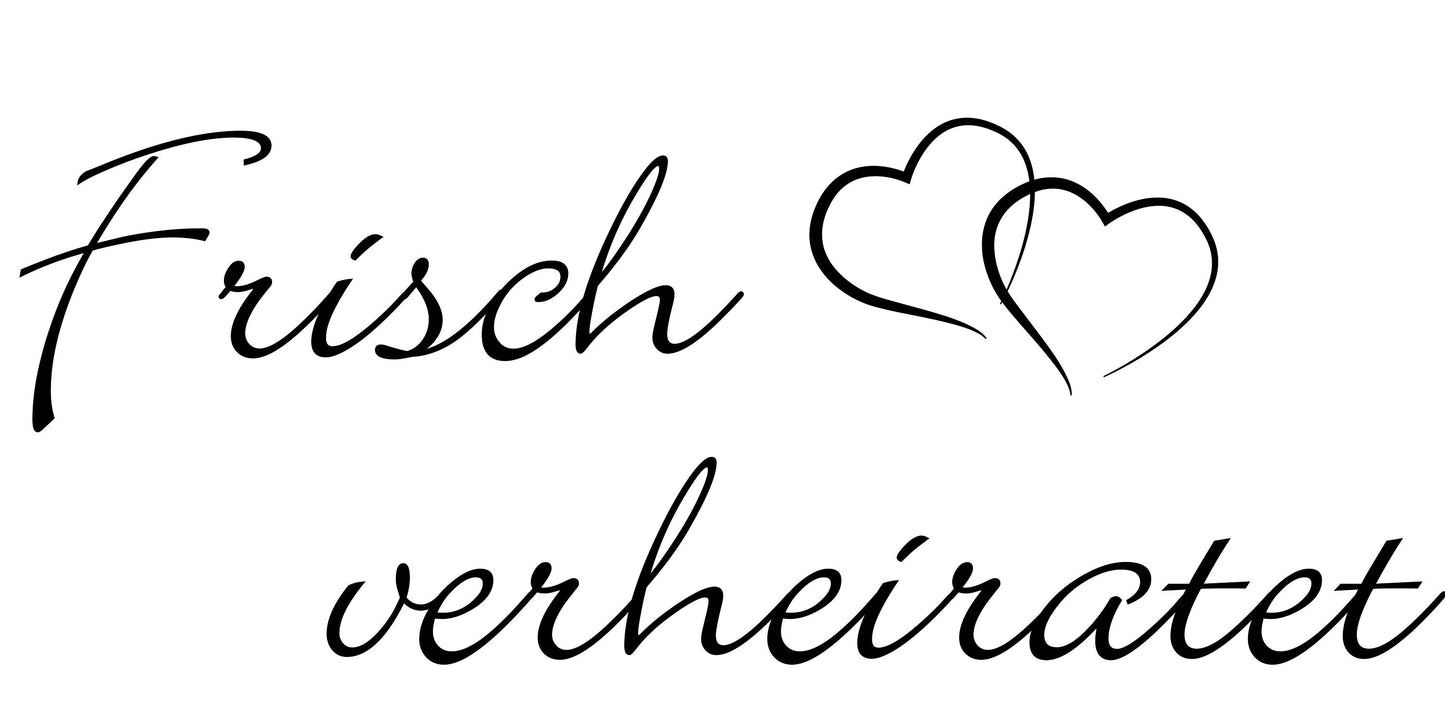 Frisch verheiratet Heckscheibenaufkleber!