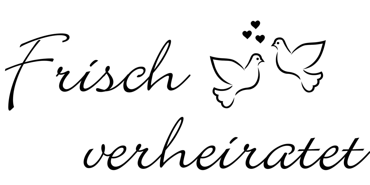 Frisch verheiratet Heckscheibenaufkleber!