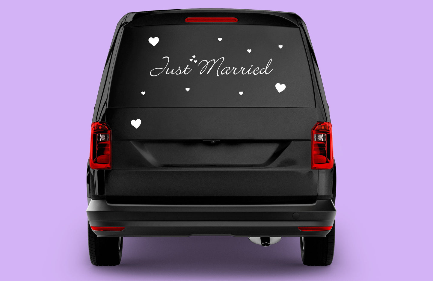 Just Married Heckscheibenaufkleber - Einzeiler!