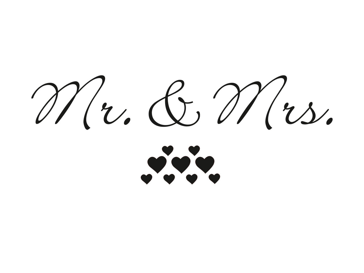 Mr & Mrs Heckscheibenaufkleber - Einzeiler!