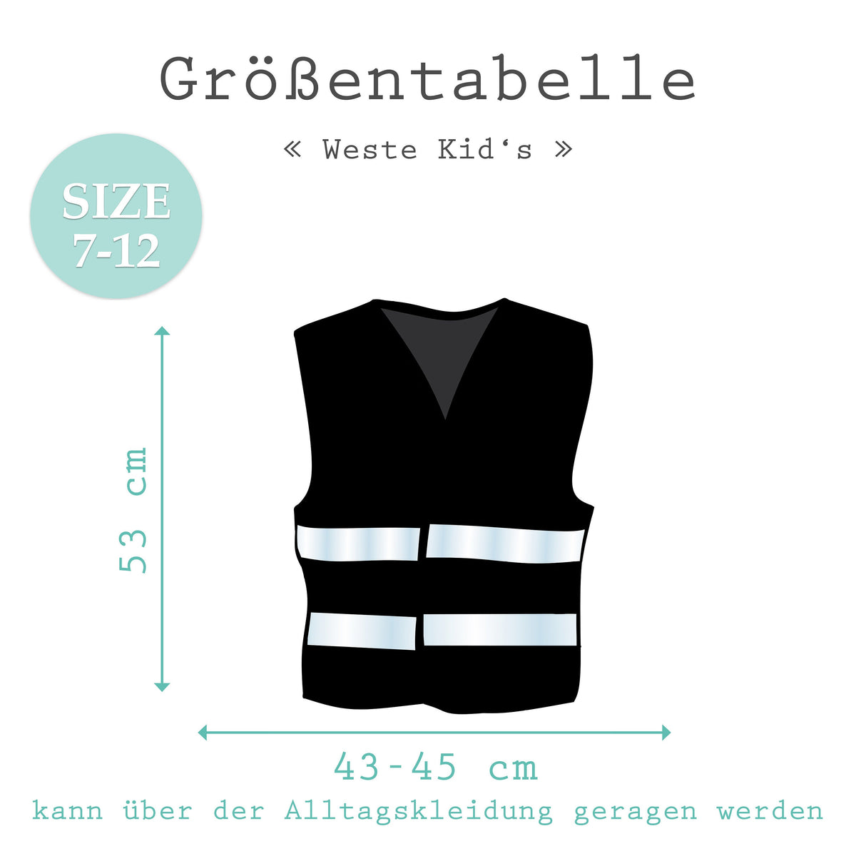 Sicherheitsweste / Warnweste - mit Name und Motiv auf dem Rücken bedruckt
