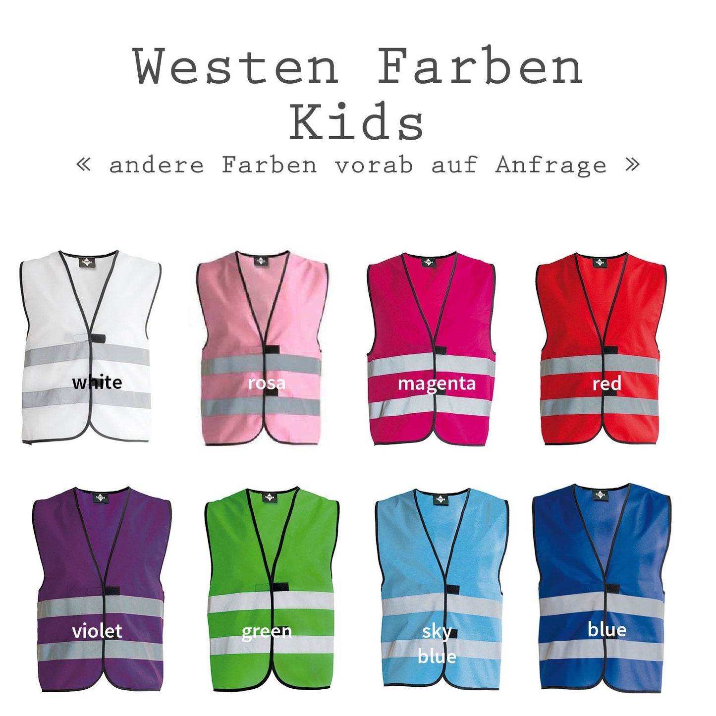 Warnweste / Sicherheitsweste für Kinder