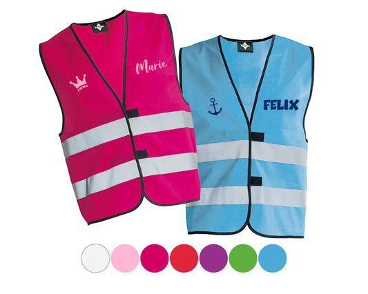 Sicherheitsweste / Warnweste - mit Name und Motiv bedruckt