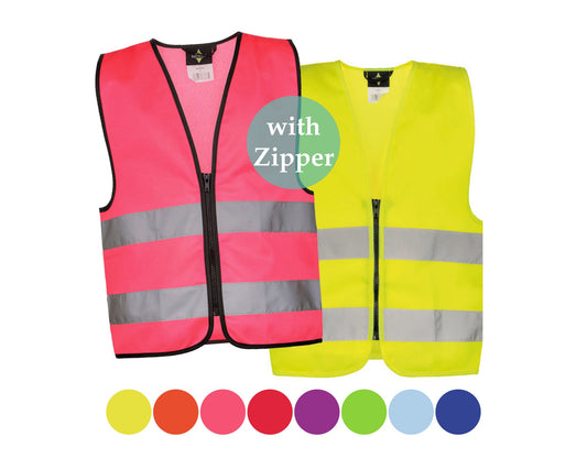 Warnweste / Sicherheitsweste für Kinder mit Reißverschluss