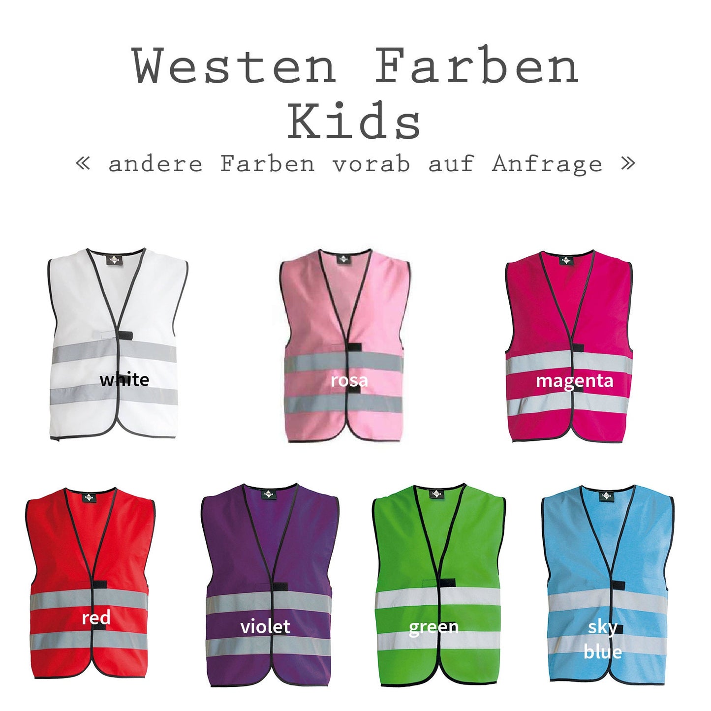 Sicherheitsweste / Warnweste - mit Name und Motiv bedruckt