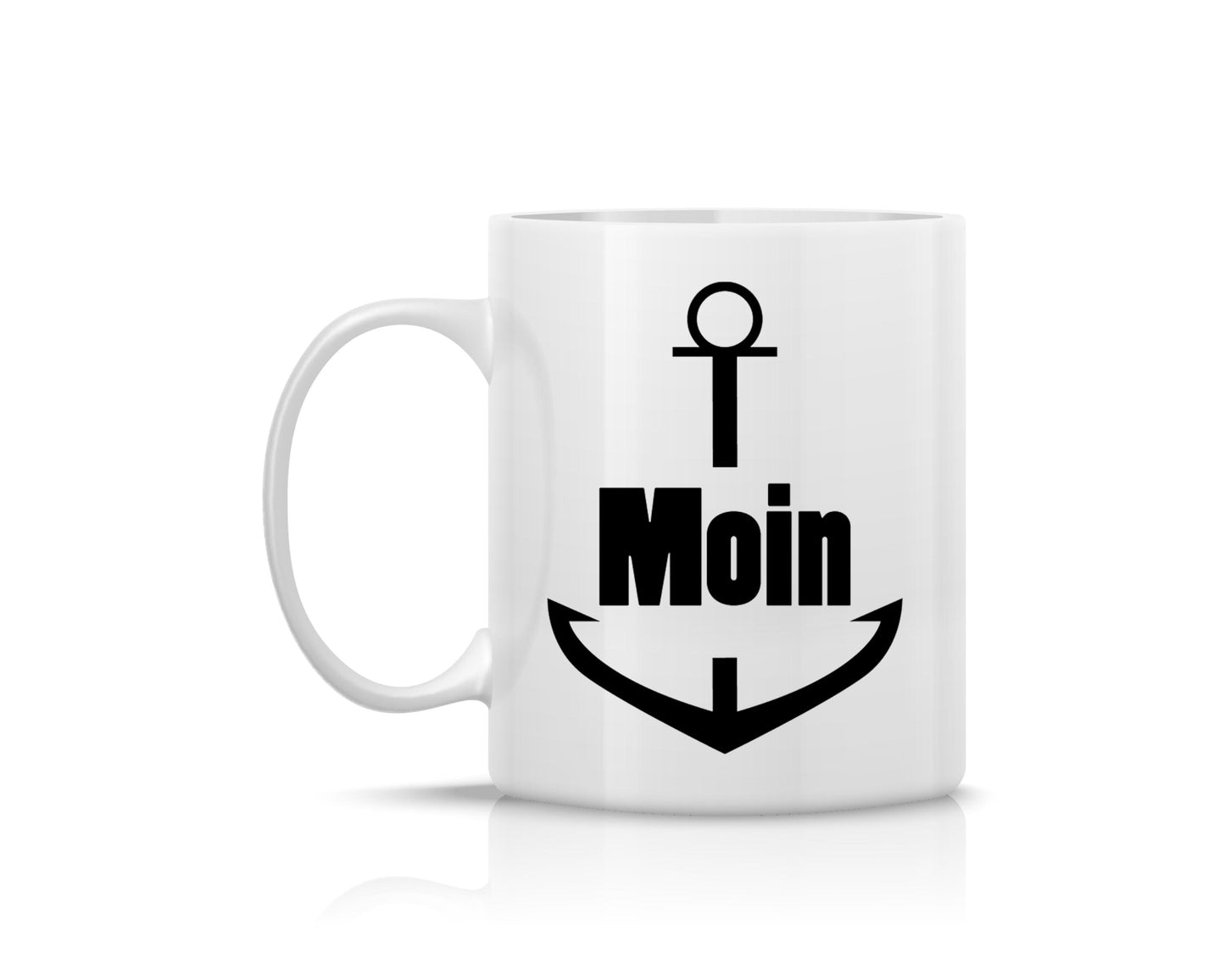 Tasse bedruckt mit Motiv Anker Moin *spülmaschinengeeignet*