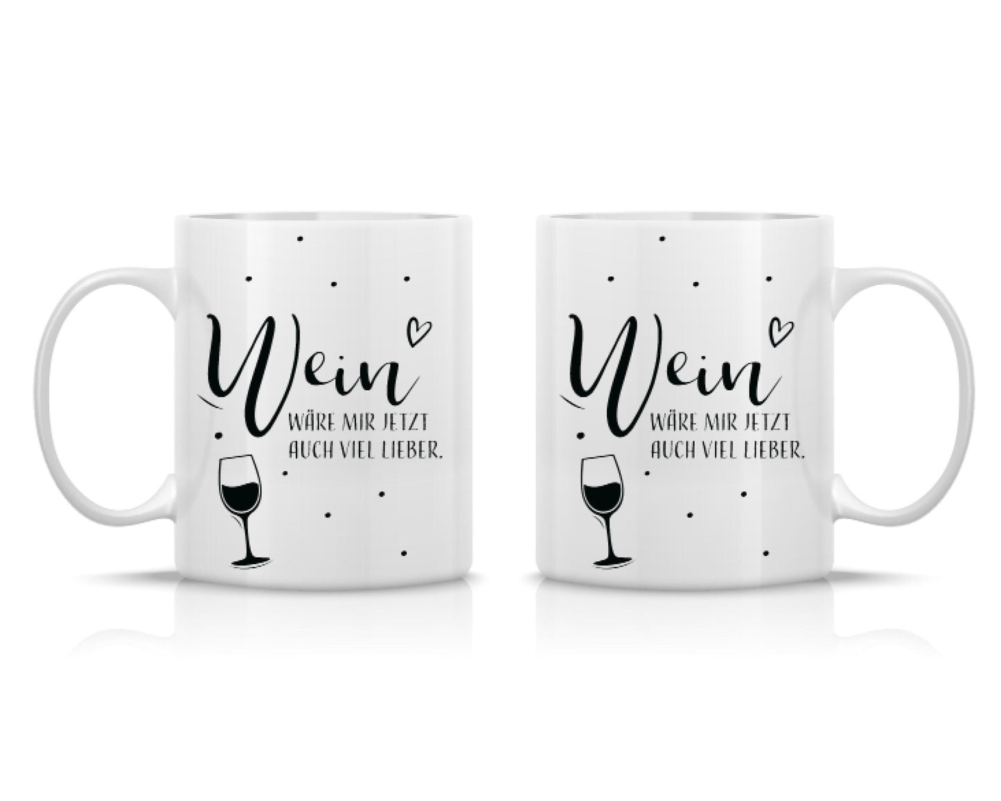 Tasse bedruckt mit Motiv Wein wäre mir jetzt auch lieber *spülmaschinengeeignet*