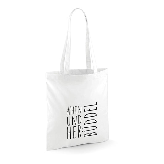 Tasche mit Aufdruck *Hin und Her Büddel*