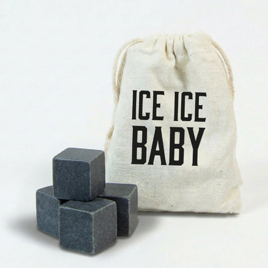 Eiswürfel Speckstein 4er Set Ice Ice Baby für Whisky & Gin