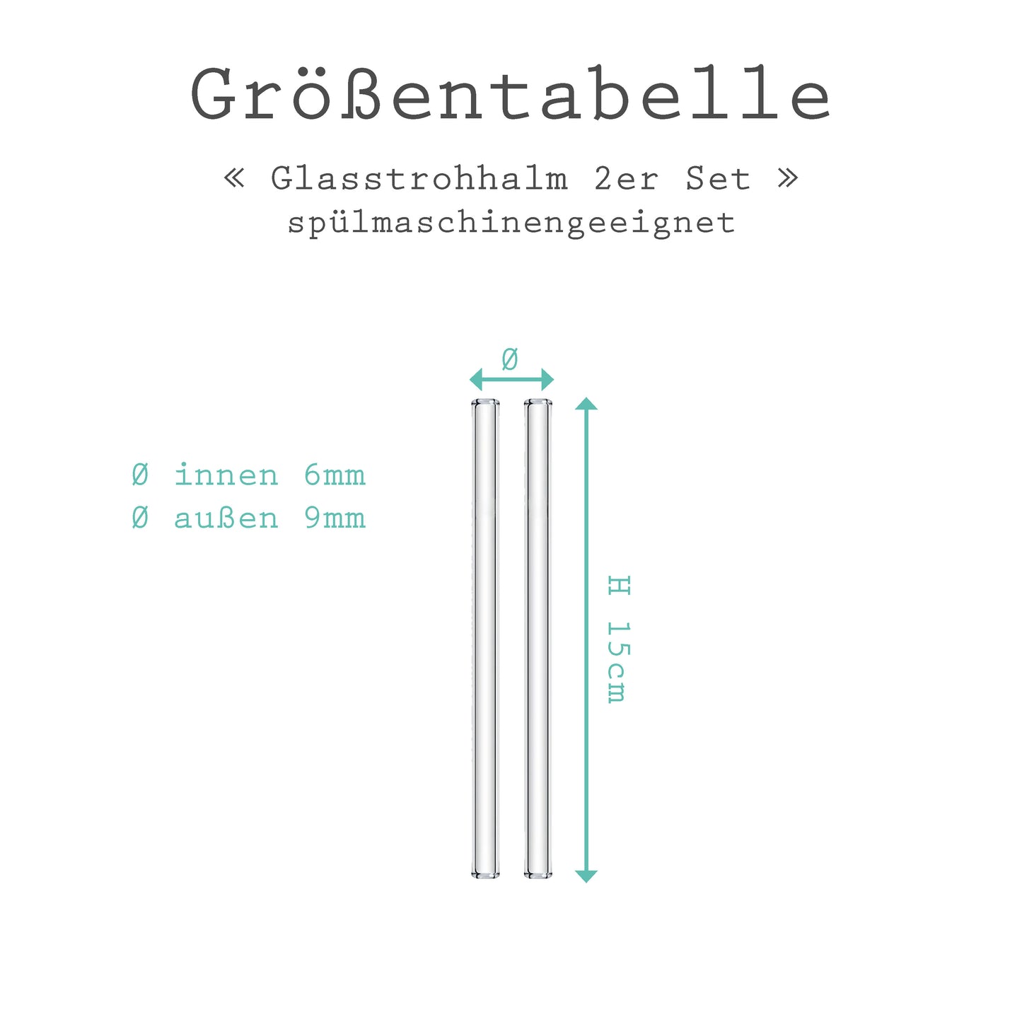 Glasstrohhalme mit Gravur wiederverwendbar 2er Set - Veterano Style mit Stier