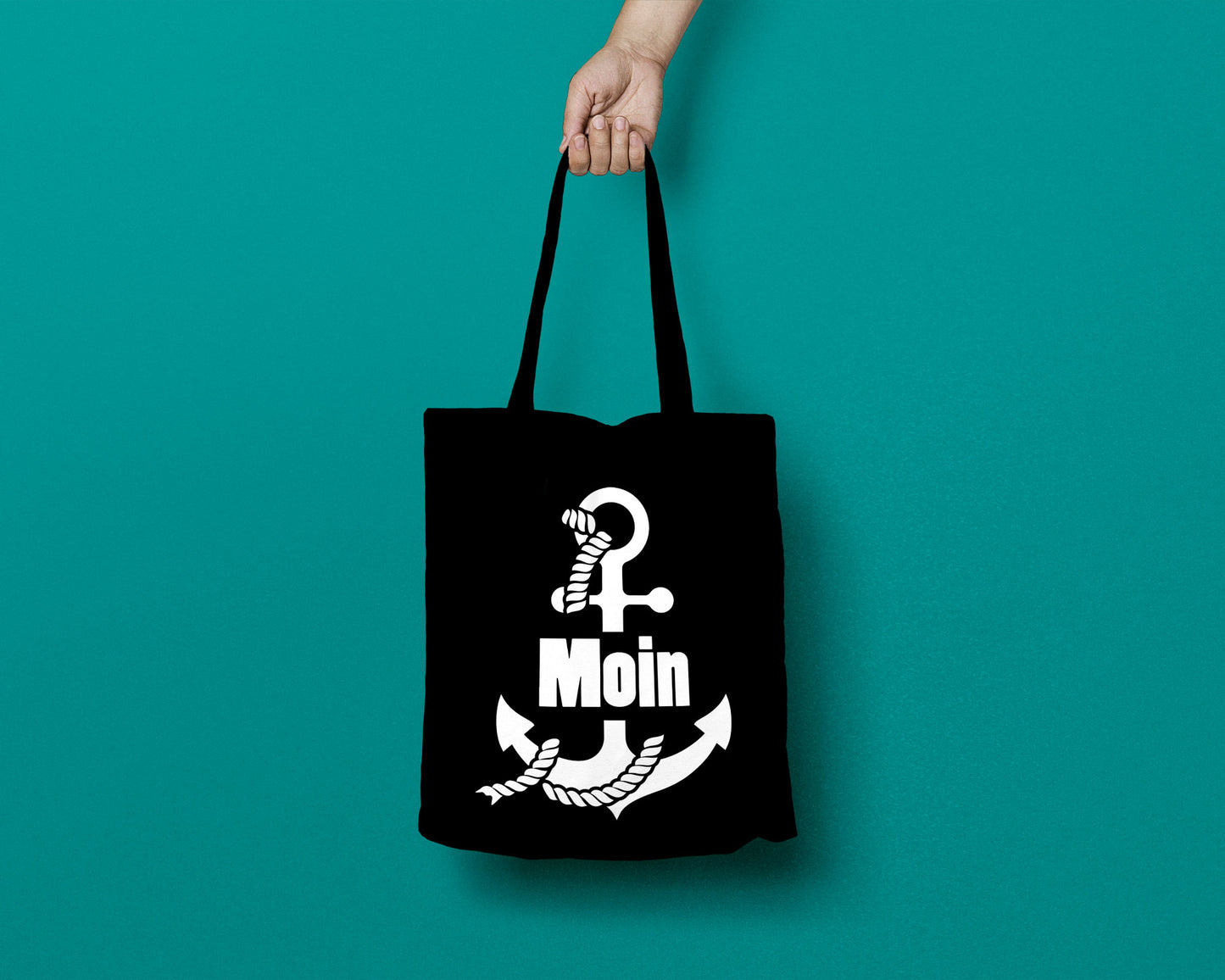 Tasche mit Aufdruck & Motiv *Anker Moin Tau*