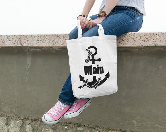 Tasche mit Aufdruck & Motiv *Anker Moin Tau*