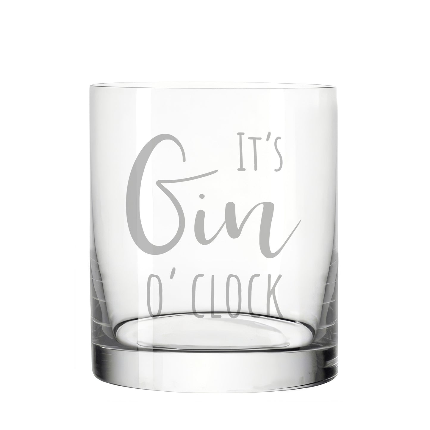 Gin Glas „It’s Gin o’clock“ – Leonardo Glas mit Gravur